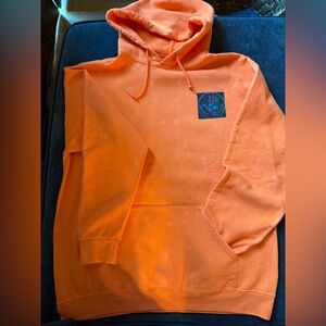 Body Glove Vibrant Orange Hoodie with Graphic Stonewash